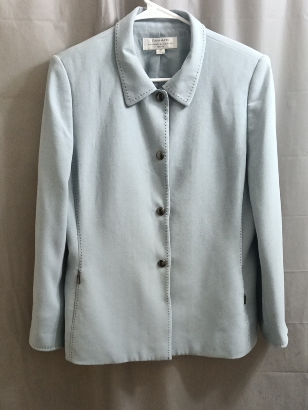 Tahari Arthur S. Levine Woman's Baby Blue Blazer